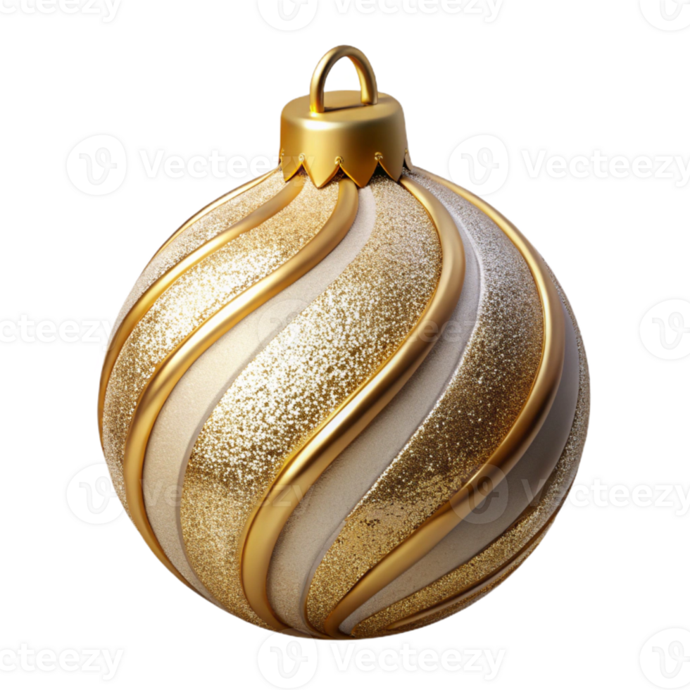 vibrant abstract Holiday Ornament Gold Glitter Transparent Background original png