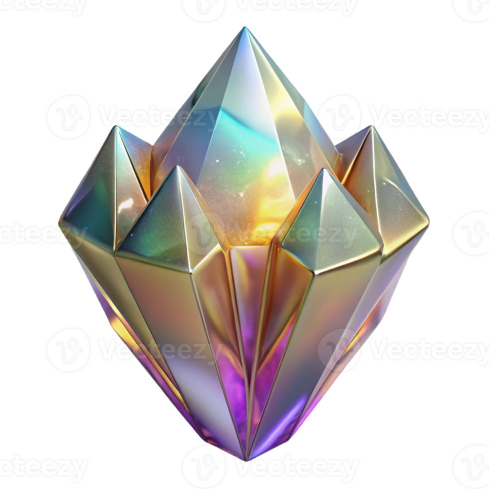 impressive contemporary Holographic Crystal Texture Transparent for Mystical Design png