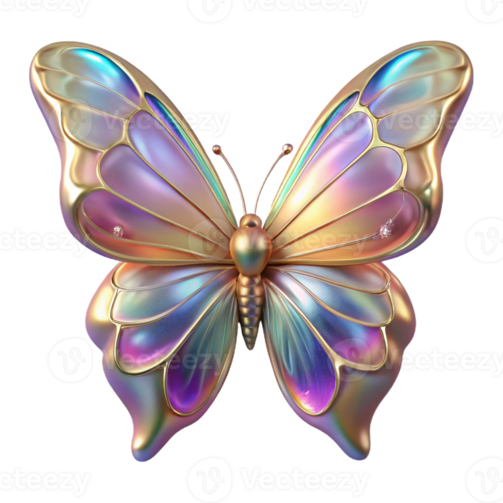 dramatic rustic Holographic Butterfly Transparent for Nature Design genuine png