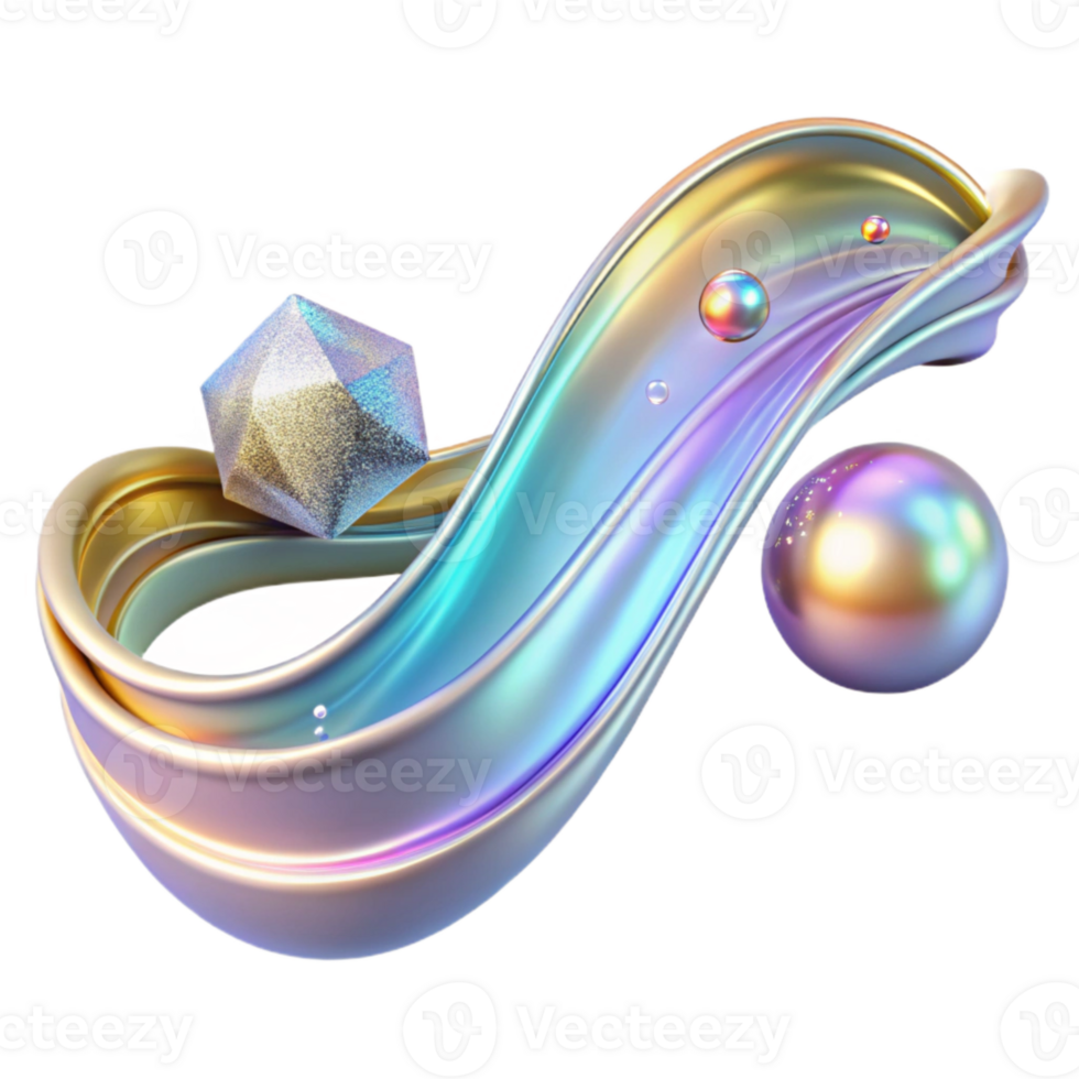 beautiful creative Holographic Data Stream Transparent for Cyber Design original png