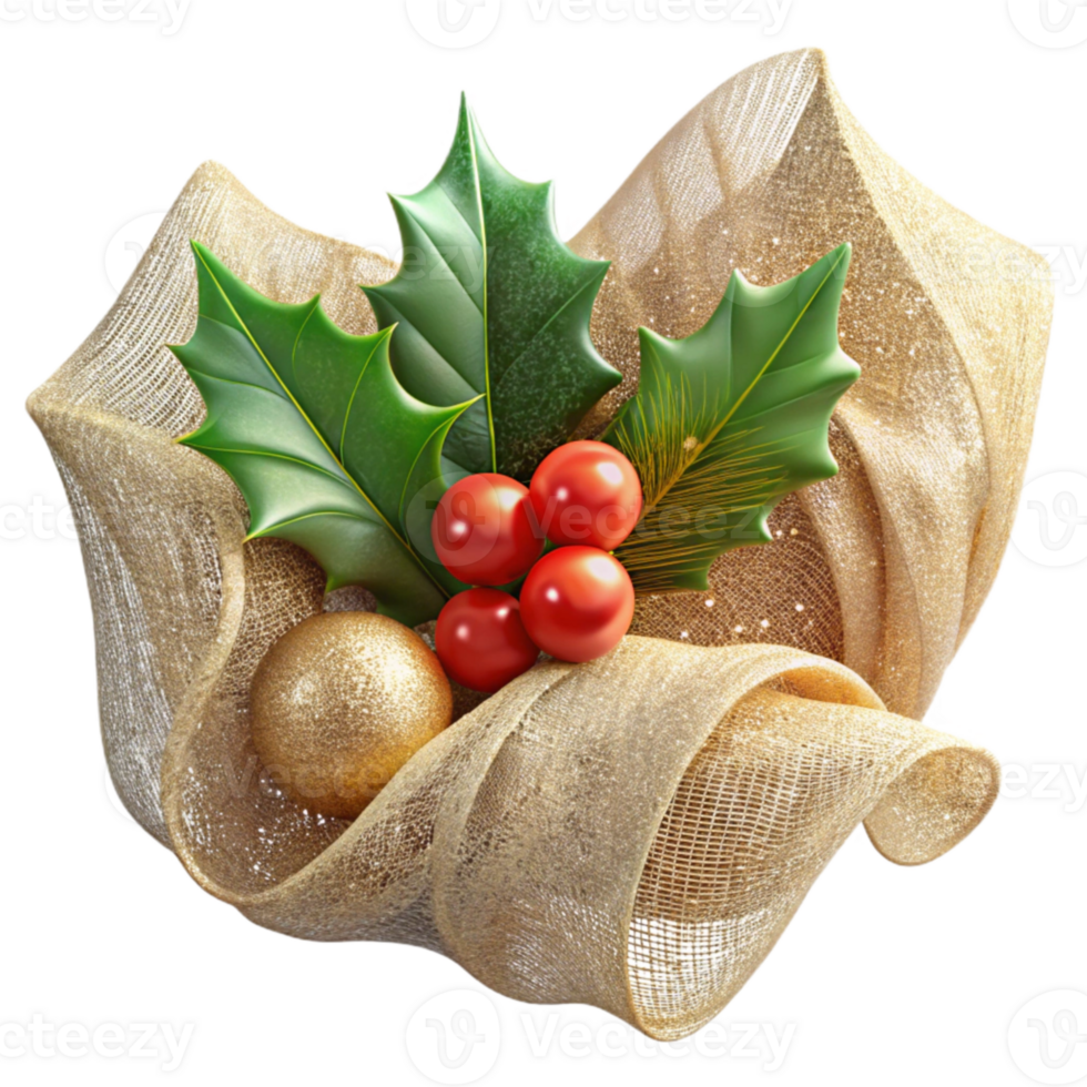 vibrant creative Holly Berries Transparent Christmas Card Design professional png