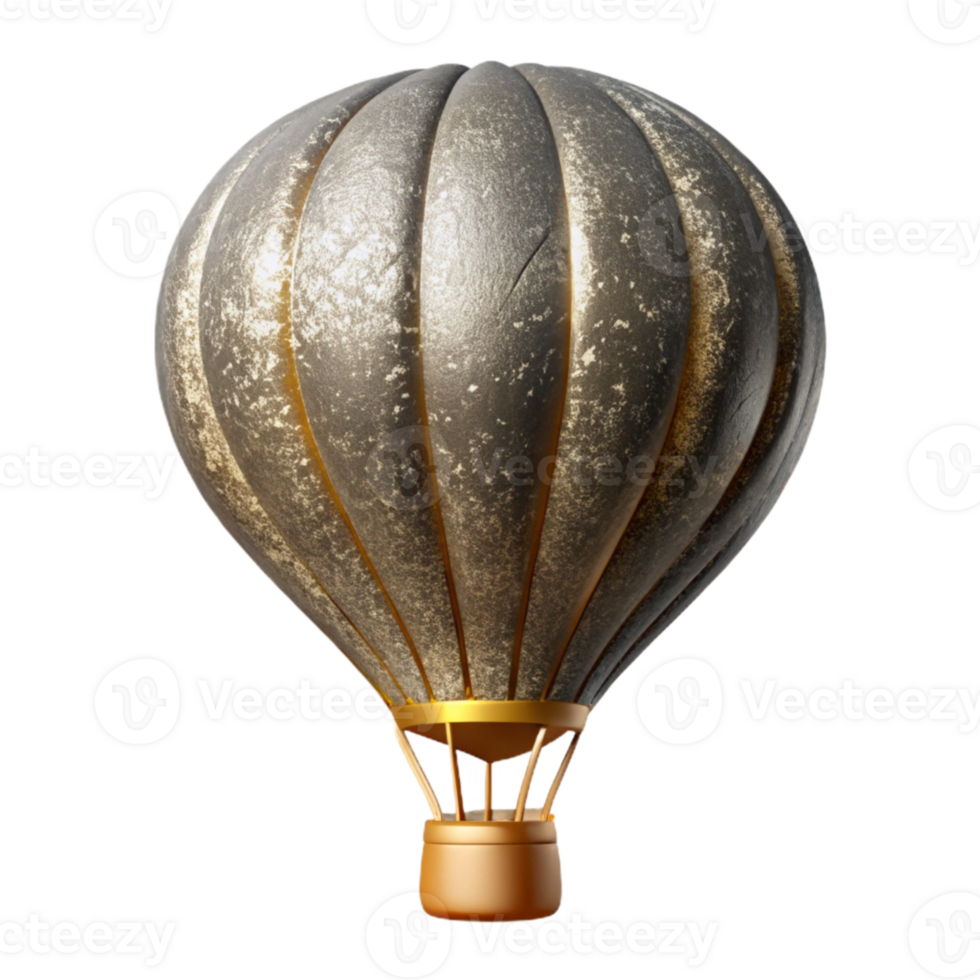 serene traditional Hot Air Balloon Silhouette Adventure Isolated for Travel Blogs premium png