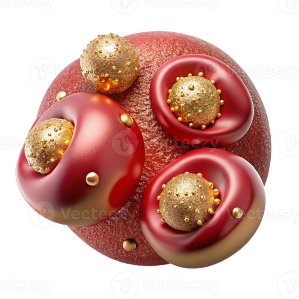 dramatic rustic Human Blood Cells Cutout Hematology Illustration detailed png