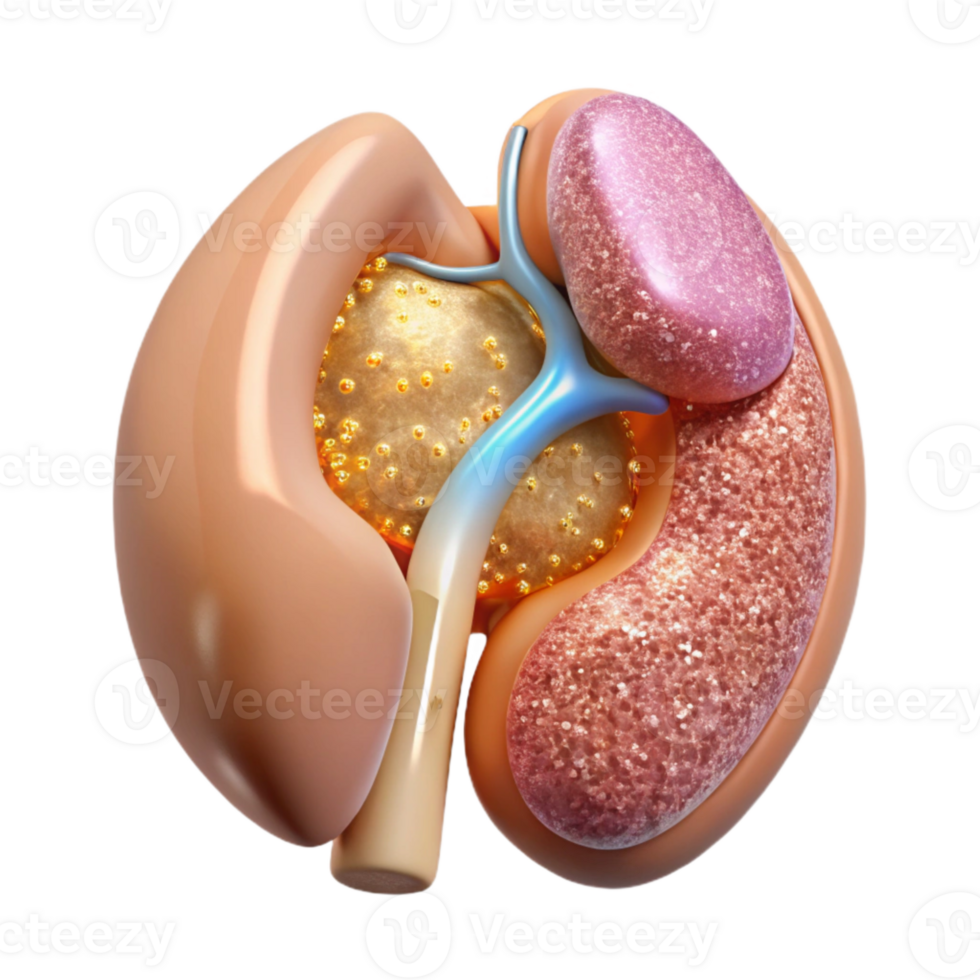 wonderful modern Human Kidney Anatomy Labeled Isolated Urology Reference high quality png