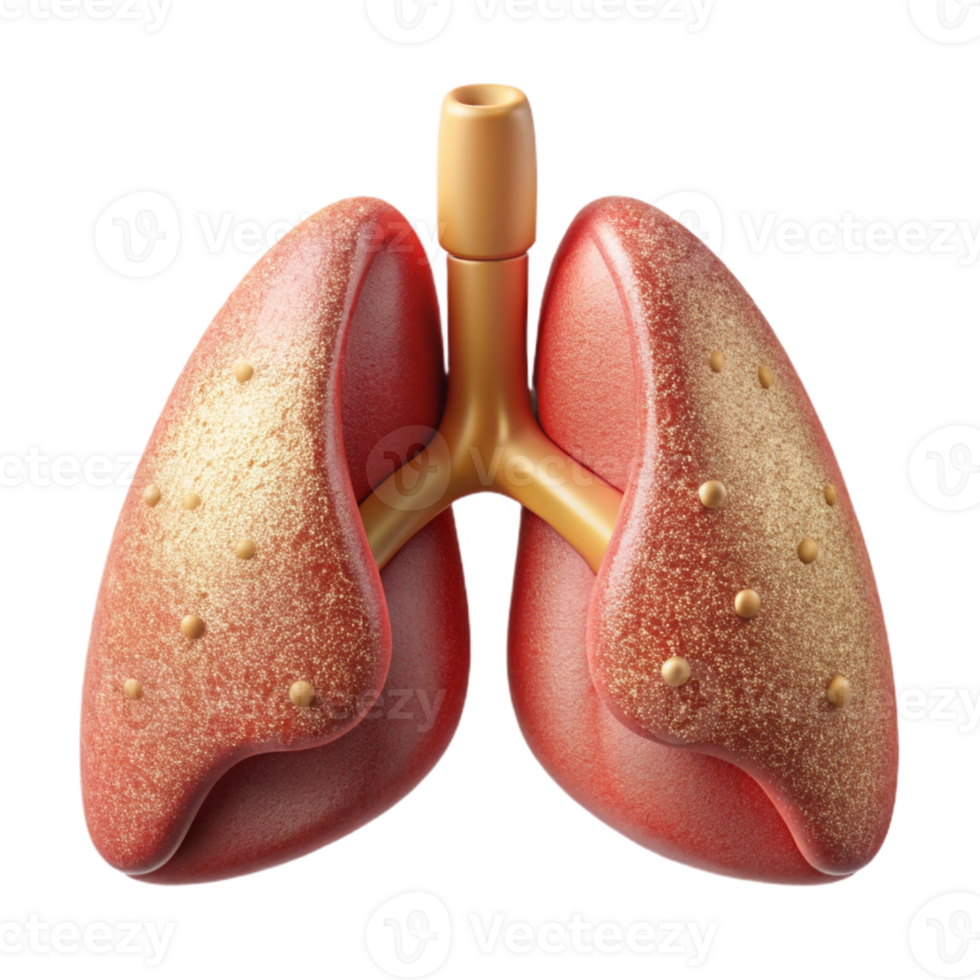 impressive artistic Human Lung Anatomy Detailed Isolated Pulmonology Illustration high resolution png