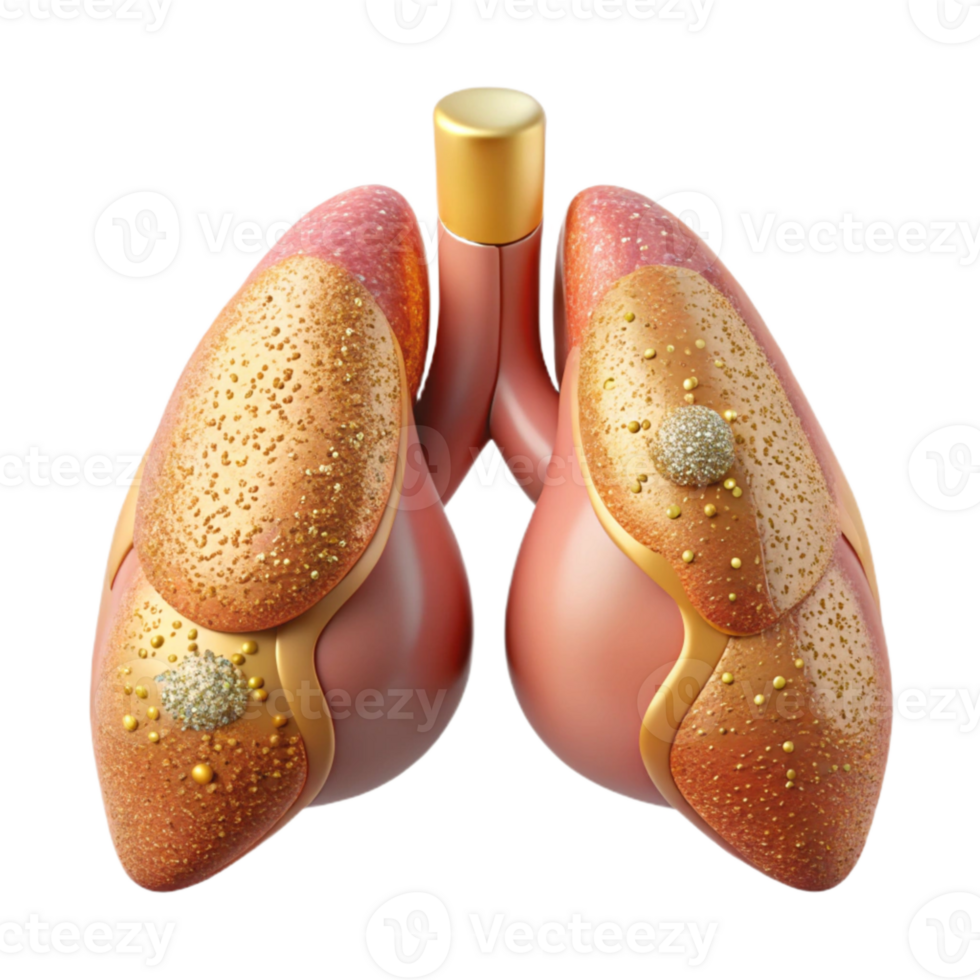 elegant modern Human Lung Anatomy Transparent Pulmonology Illustration authentic png