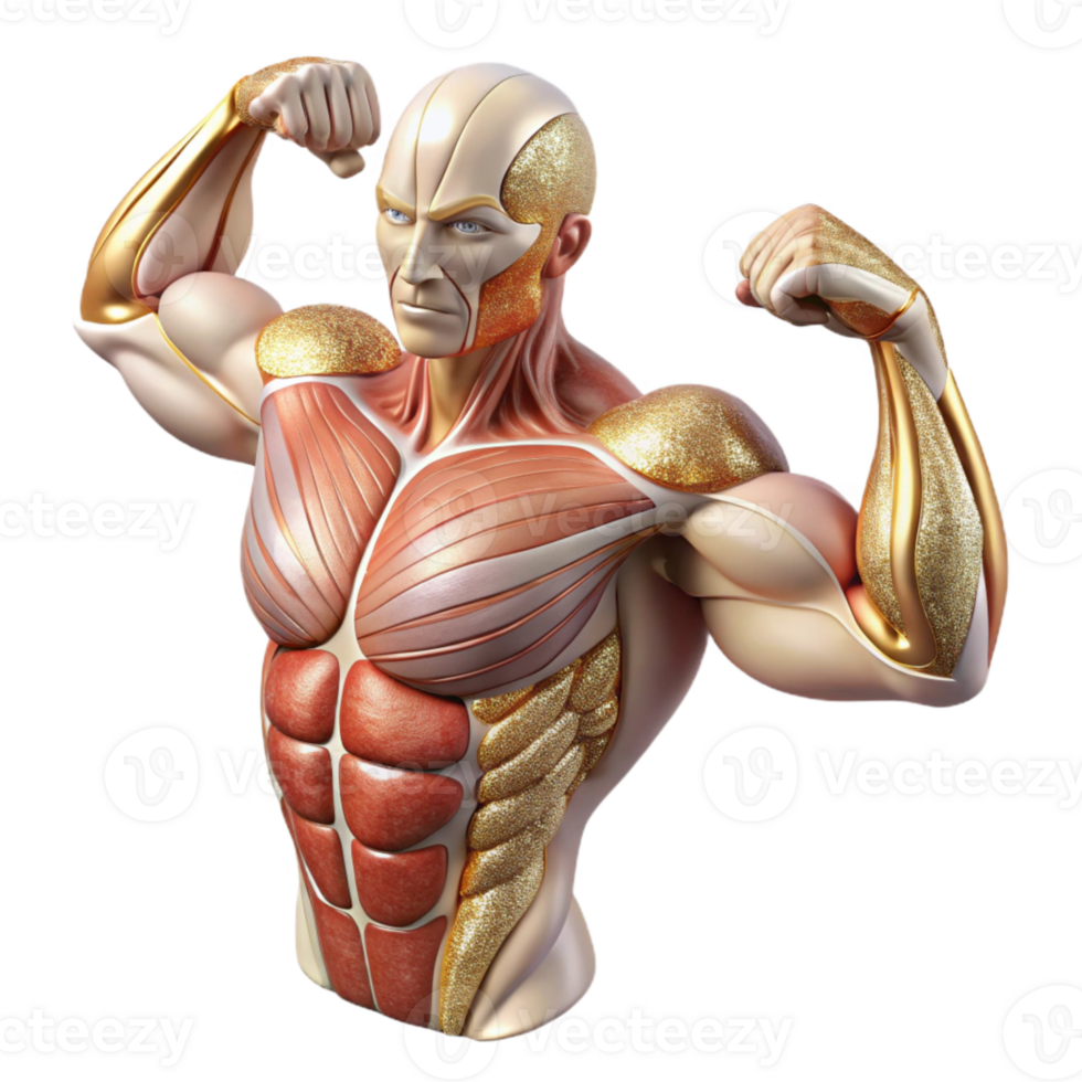 magnificent traditional Human Muscle Anatomy Detailed Transparent Fitness Illustration png
