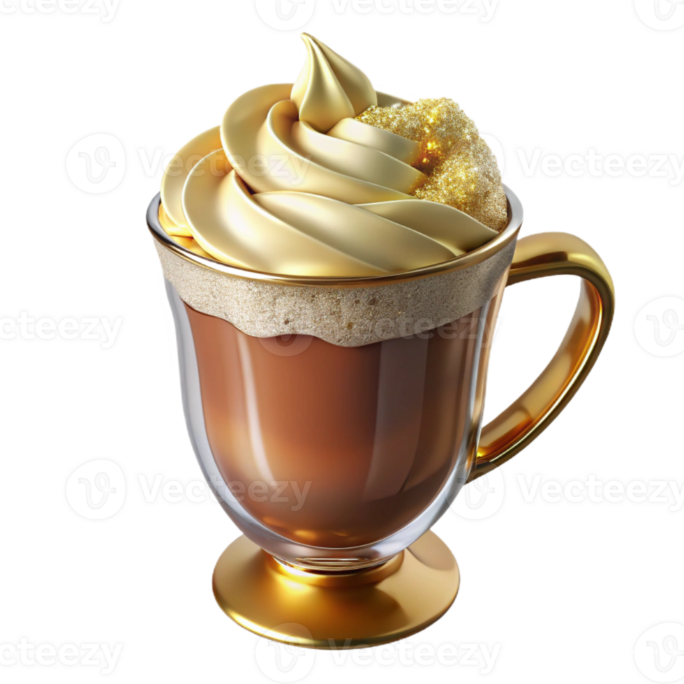 elegant abstract Irish Coffee with Cream Transparent for Pub Menus original png