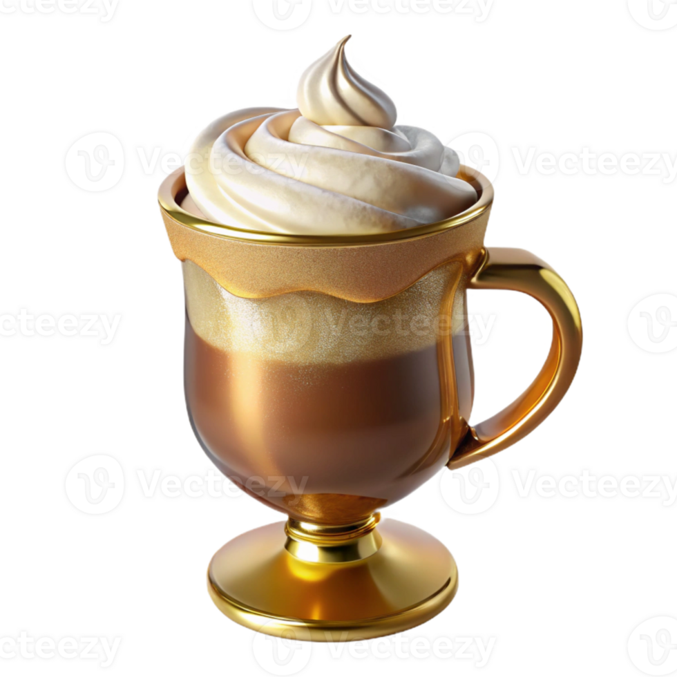 serene modern Irish Coffee with Cream Transparent for Pub Menus detailed png