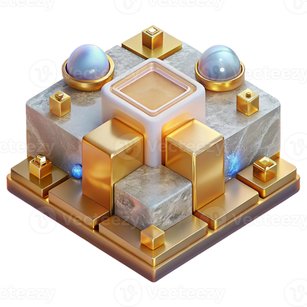 stunning modern Isometric Tech Platform Isolated for Architectural Visualization high resolution png