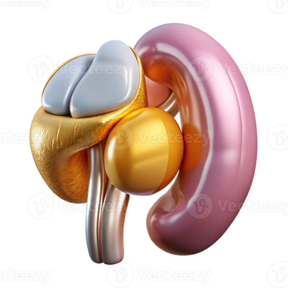 wonderful vintage Kidney Anatomy Urinary System Science Cutout Medical Illustration original png