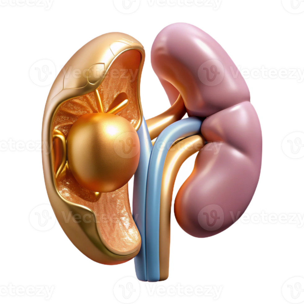 magnificent artistic Kidney Anatomy Urinary System Science Cutout Medical Illustration high quality png