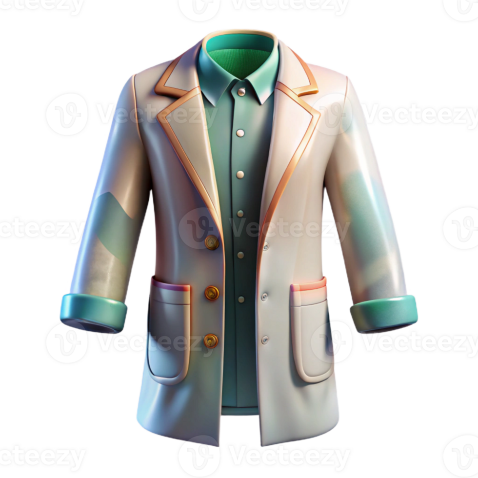 wonderful vintage Lab Coat Scientist Transparent Background for Medical Design authentic png