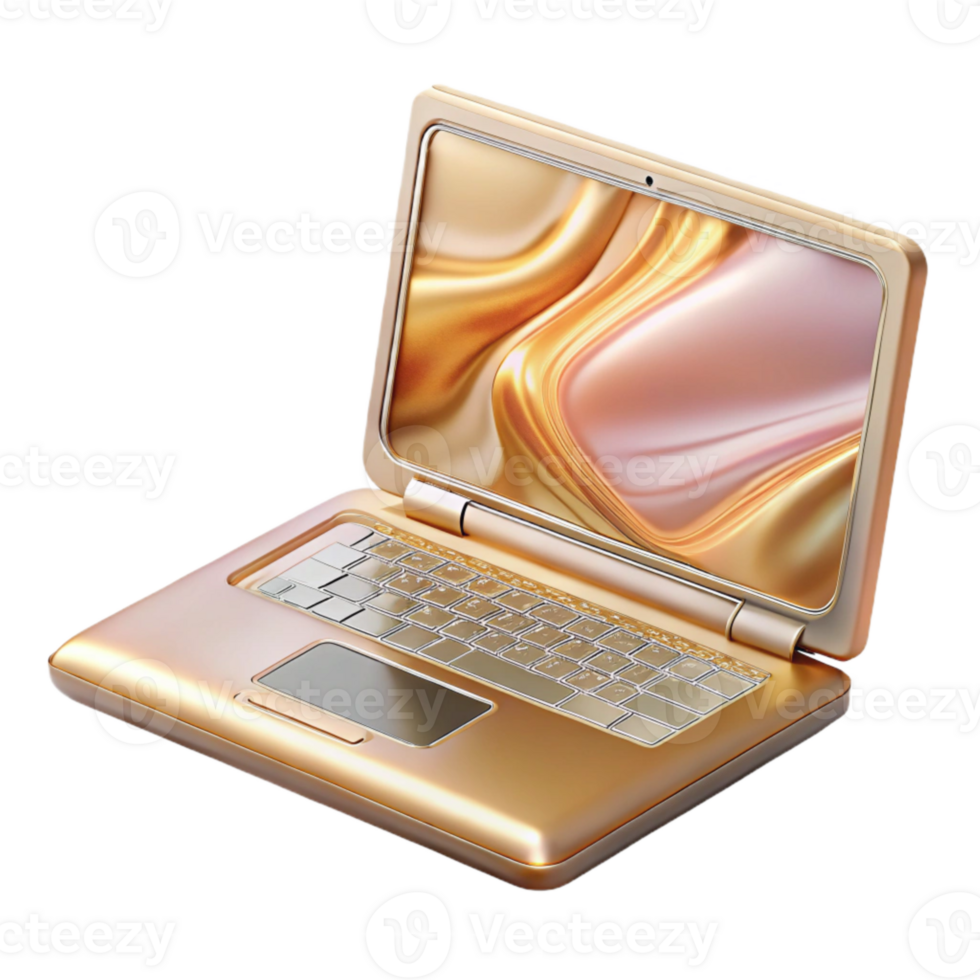 vibrant modern Laptop Computer Screen Isolated for Mockups detailed png