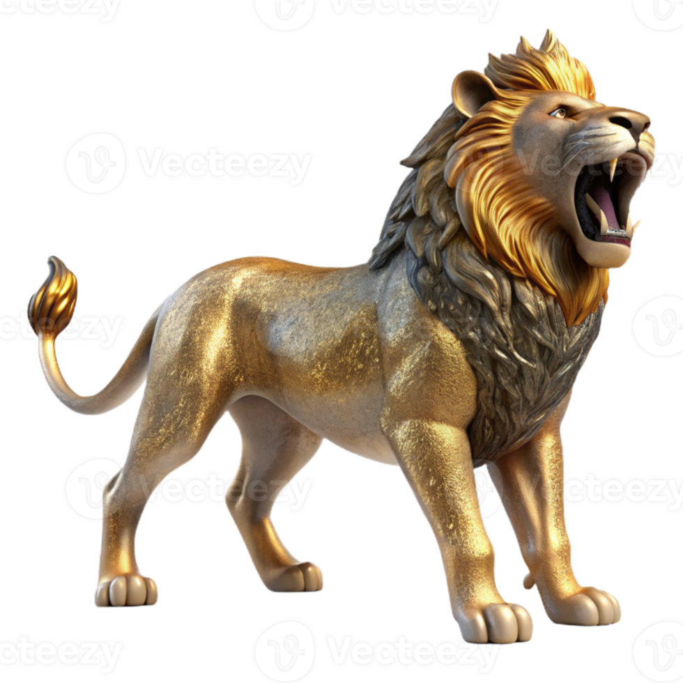 extraordinary artistic Lion Silhouette Roaring Transparent Background for Wildlife Design png