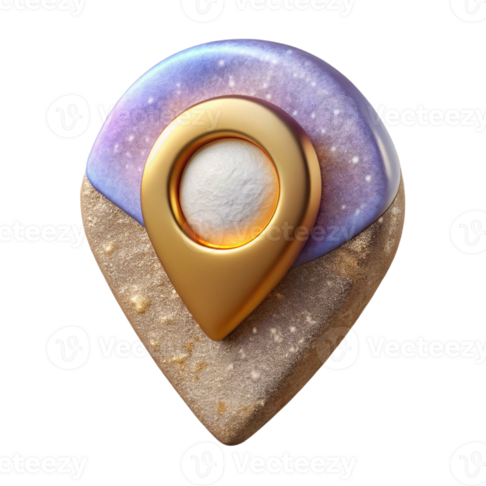impressive classic Location Marker with Customizable Icon and Color Cutout for Personalized Maps original png