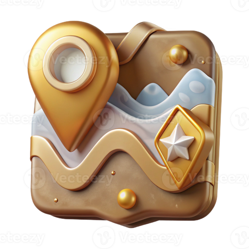 vibrant artistic Map Icon Set for Navigation and Location Isolated for App Development premium png