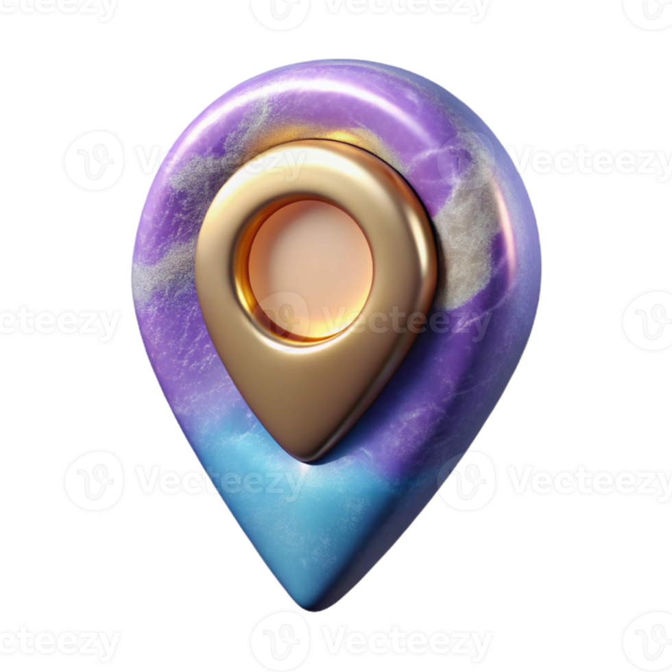 beautiful classic Map Pin with Customizable Color and Shape Transparent for User Interfaces png