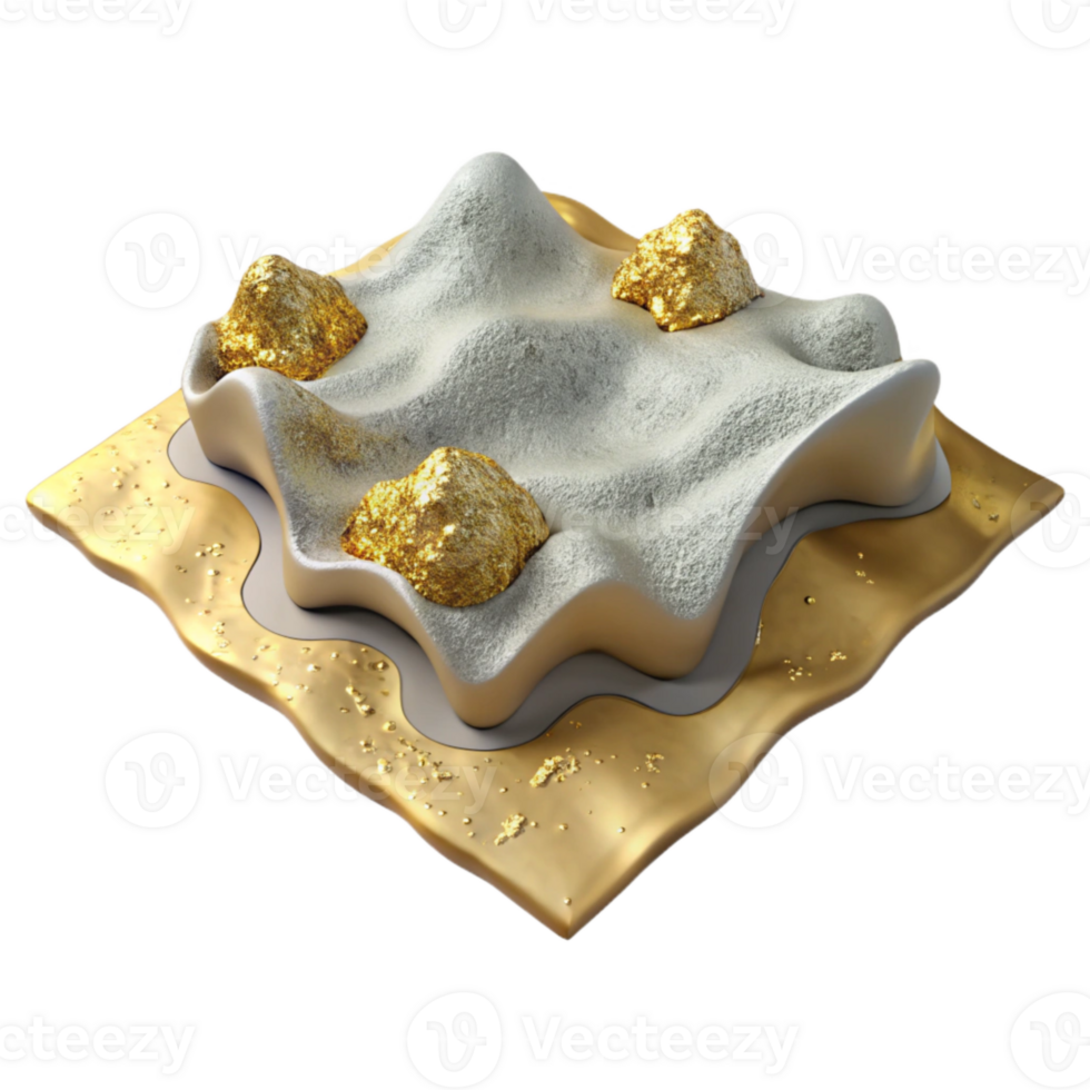 elegant modern Map with 3d Terrain Model and Shading Isolated for Geographic Visualization png