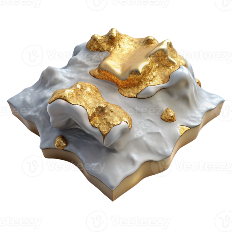 serene artistic Map with 3d Terrain Model and Shading Isolated for Geographic Visualization high resolution png