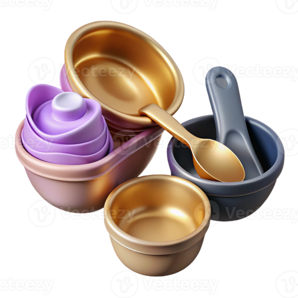 wonderful vintage Measuring Cups and Spoons Set Isolated for Recipe Websites original png