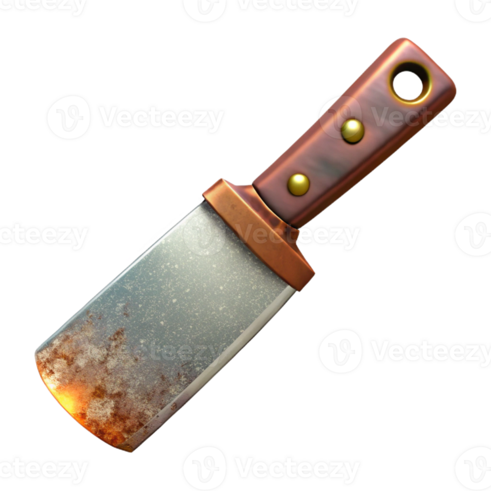dramatic classic Meat Cleaver Butcher Knife Heavy Duty Transparent Meat Preparation professional png