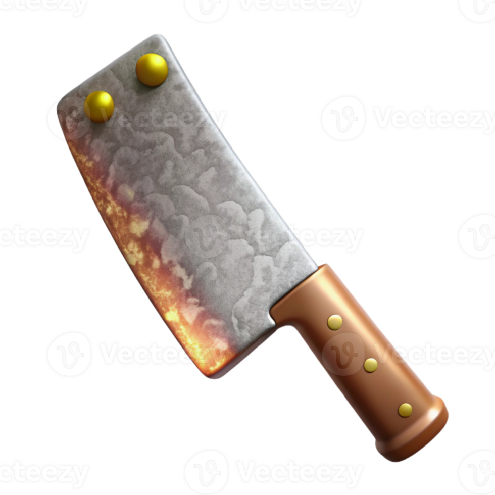 impressive minimalist Meat Cleaver Butcher Knife Heavy Duty Transparent Meat Preparation exclusive png