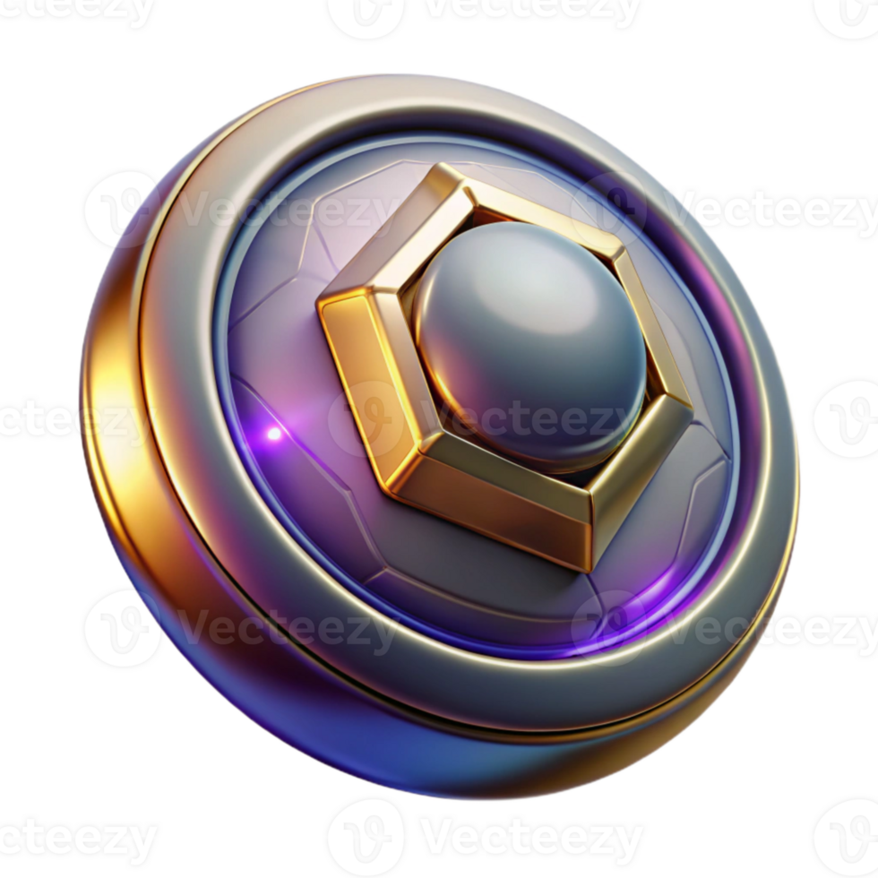 stunning abstract goldlic Sci Fi Button Isolated for Web Ui exclusive png