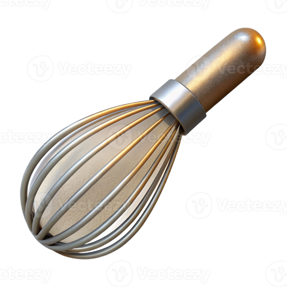 vibrant traditional gold Whisk Baking Tool Cutout for Cooking Illustrations detailed png