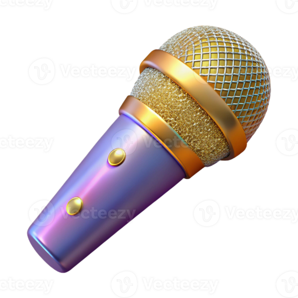 wonderful classic Microphone Karaoke Singing Performance Isolated high resolution png