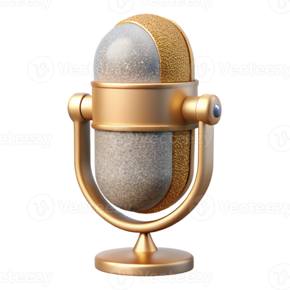 dramatic modern Minimalist Microphone Icon Isolated for Audio Recording high resolution png