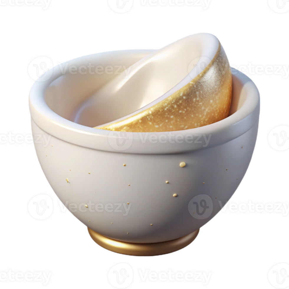 wonderful minimalist Mixing Bowl Ceramic White Isolated for Recipe Illustrations original png