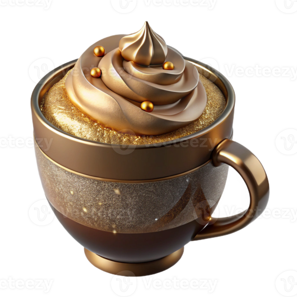 dramatic classic Mocha Coffee with Chocolate Isolated for Dessert Cafes professional png