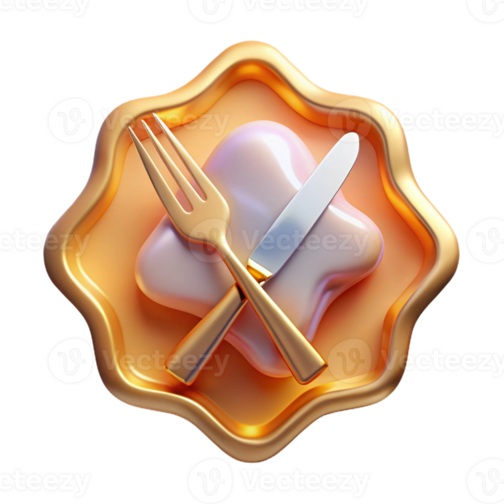 vibrant minimalist Modern Food Fork Knife Icon Transparent for Restaurant Menus exclusive png