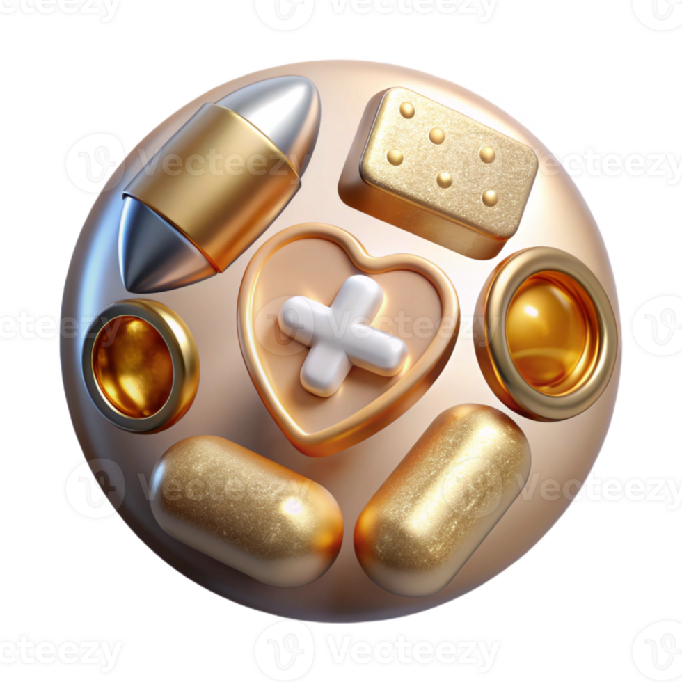 serene rustic Modern Medical Icons Collection Isolated for Website Design exclusive png