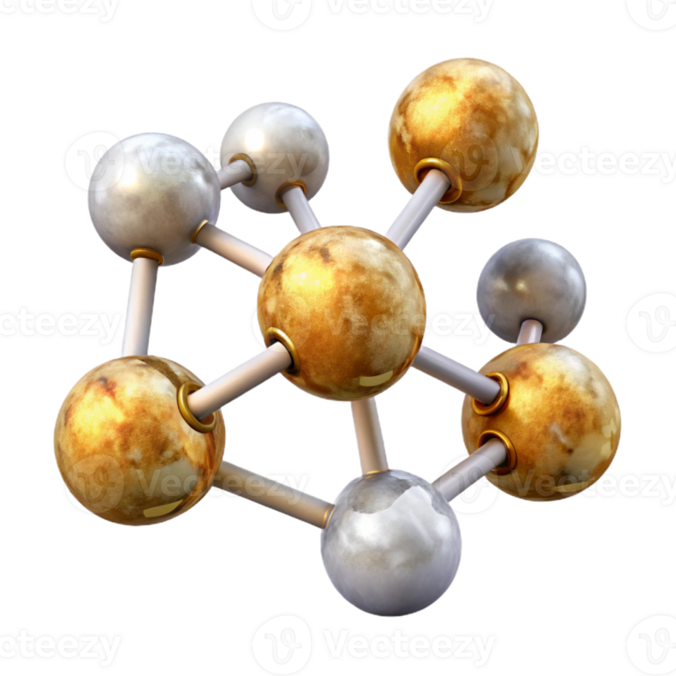 elegant creative Molecule Structure Cutout for Chemistry Diagrams original png