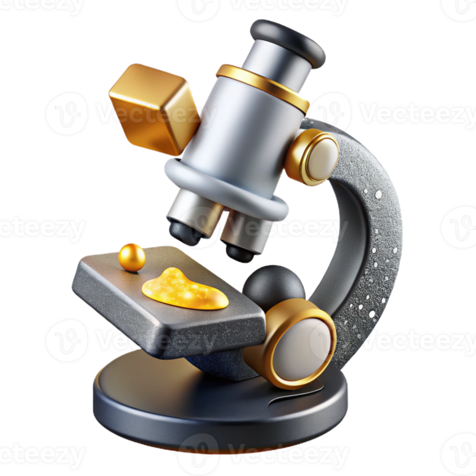 extraordinary contemporary Monochrome Microscope Illustration Isolated for Science Design exclusive png