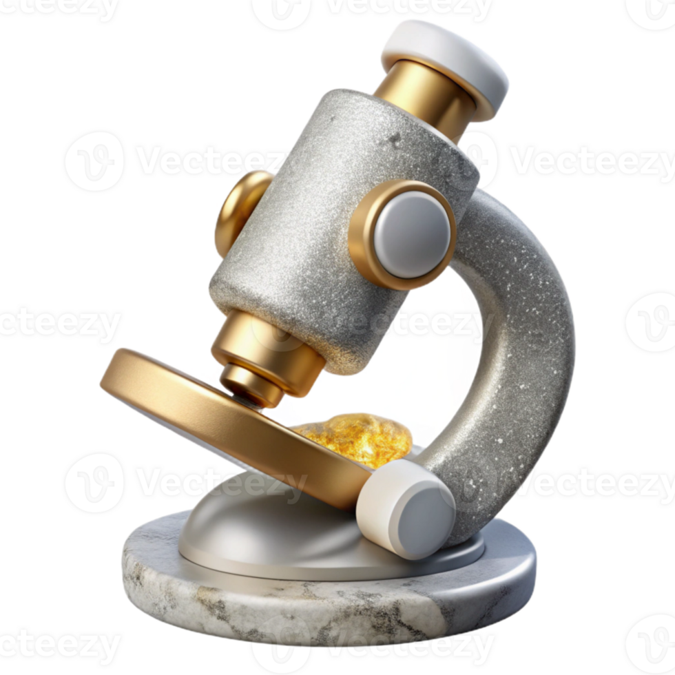 dramatic modern Monochrome Microscope Illustration Isolated for Science Design detailed png