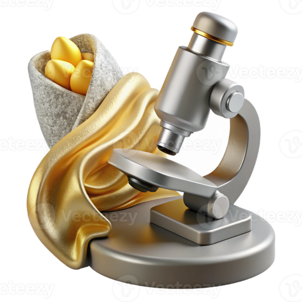 extraordinary artistic Monochrome Microscope Illustration Isolated for Science Design original png