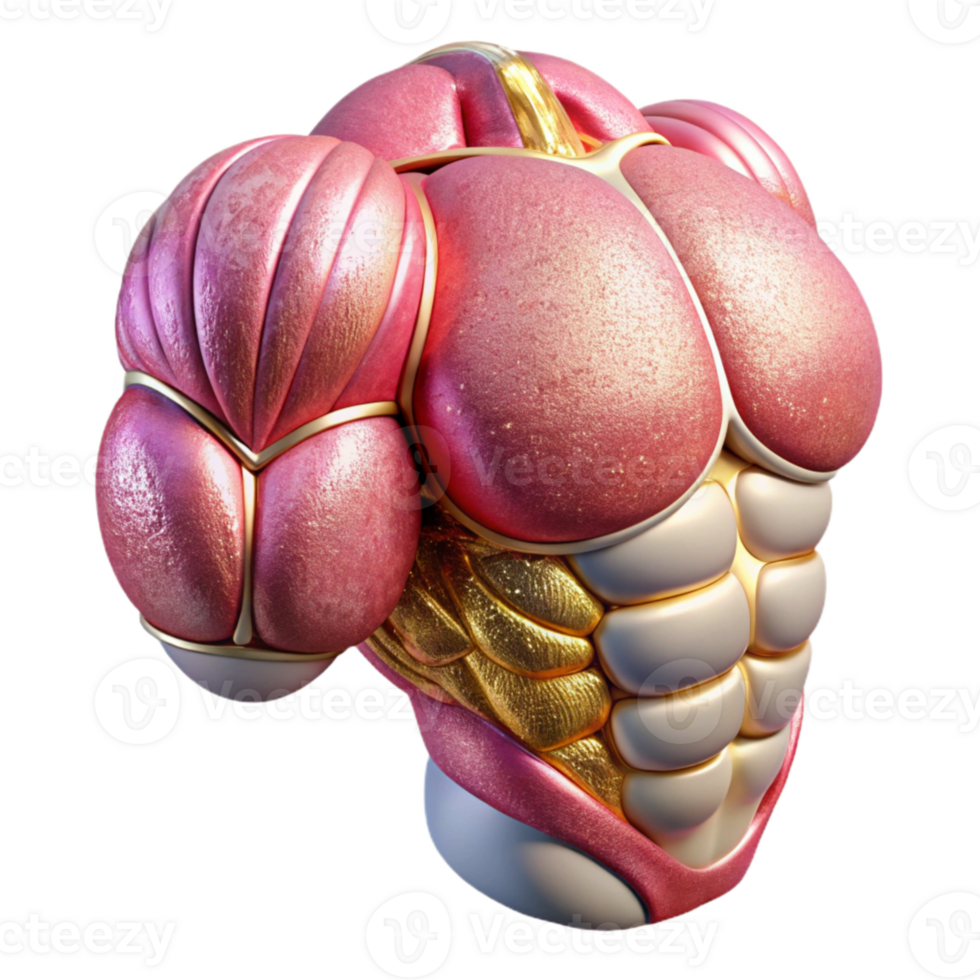 dramatic creative Muscular System Anatomy Isolated Fitness Illustration png
