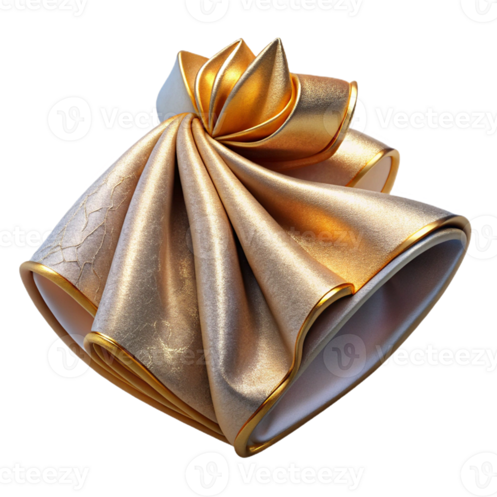 extraordinary classic Napkin Folded Elegantly Isolated for Fine Dining Menus premium png