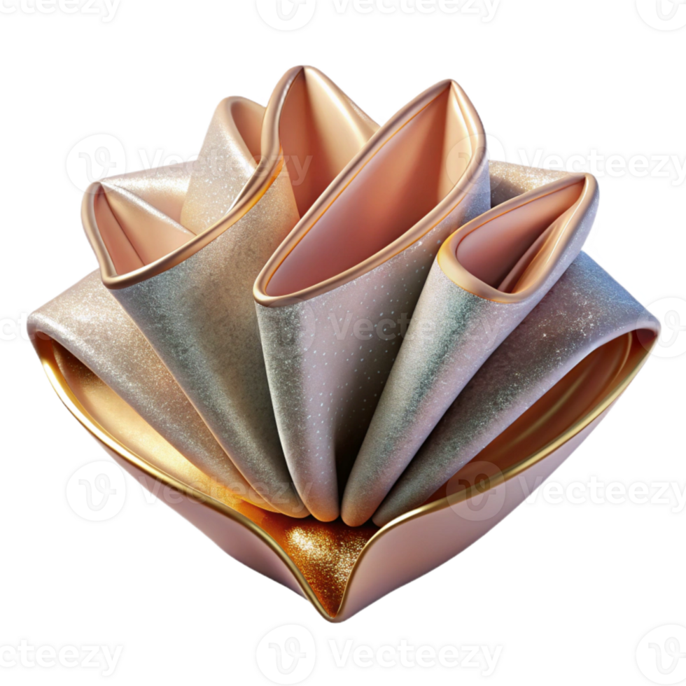 extraordinary rustic Napkin Folded Elegantly Isolated for Fine Dining Menus premium png