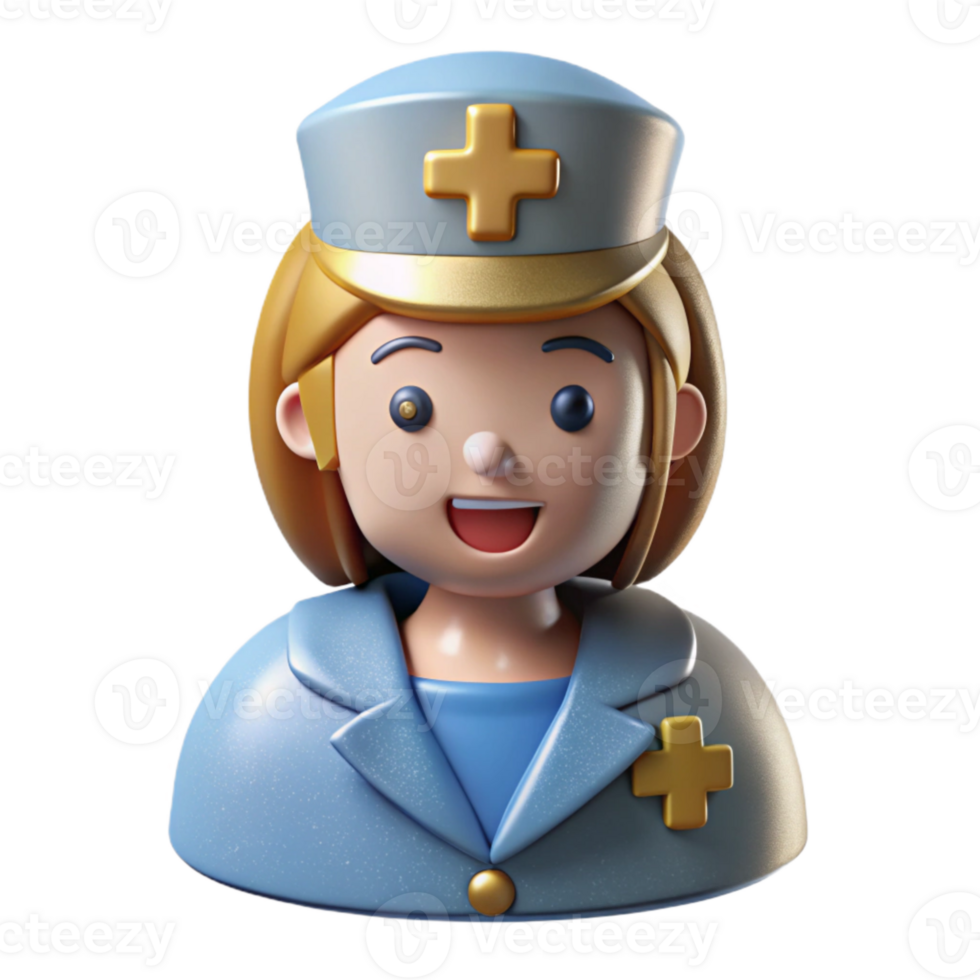 dramatic minimalist Nurse Healthcare Professional Icon Cutout for Hospital Websites png