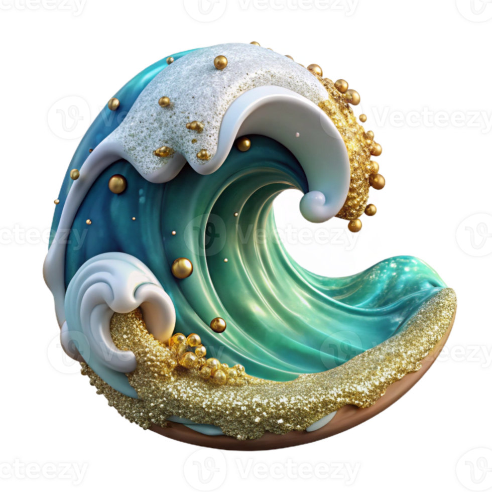 stunning abstract Ocean Wave Crest Isolated Cutout for Surfing Graphics premium png
