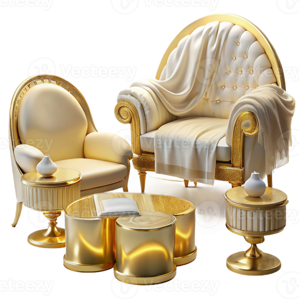 beautiful abstract Outdoor Furniture Silhouette Set Isolated for Patio Design png