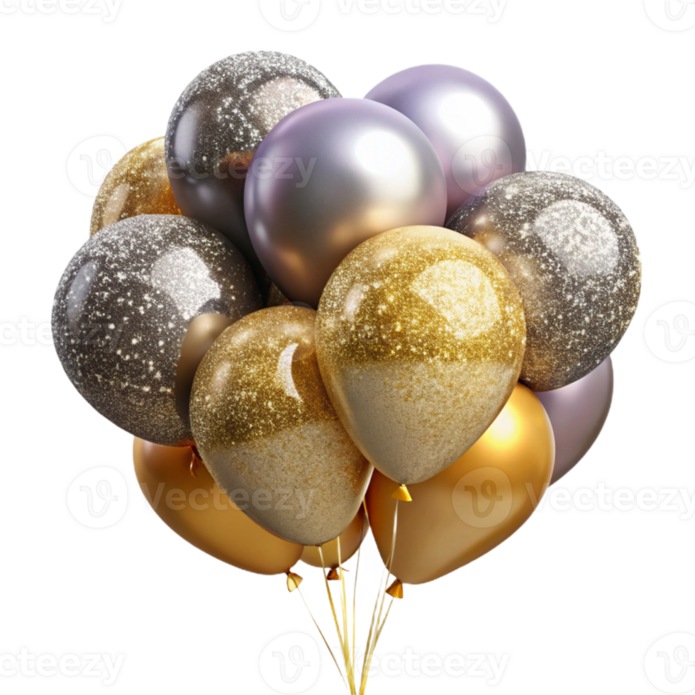 impressive rustic Party Balloons Bunch Birthday Decoration Cutout high resolution png