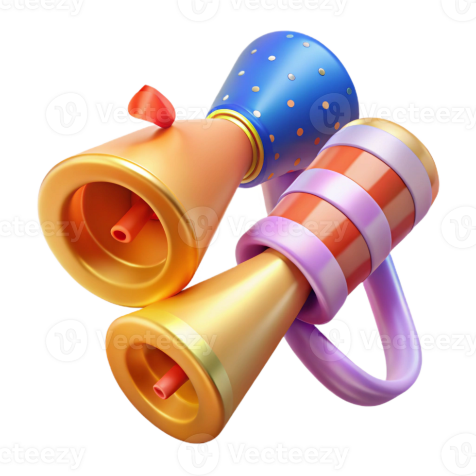 magnificent minimalist Party Blowers Rolled Paper Noisemakers Colorful Transparent high resolution png