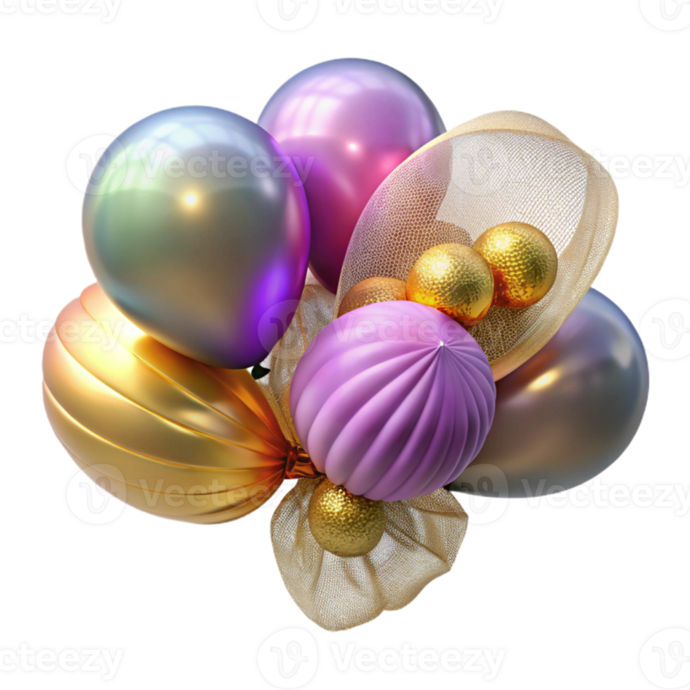 wonderful classic Party Balloons Colorful Bunch Transparent Background exclusive png