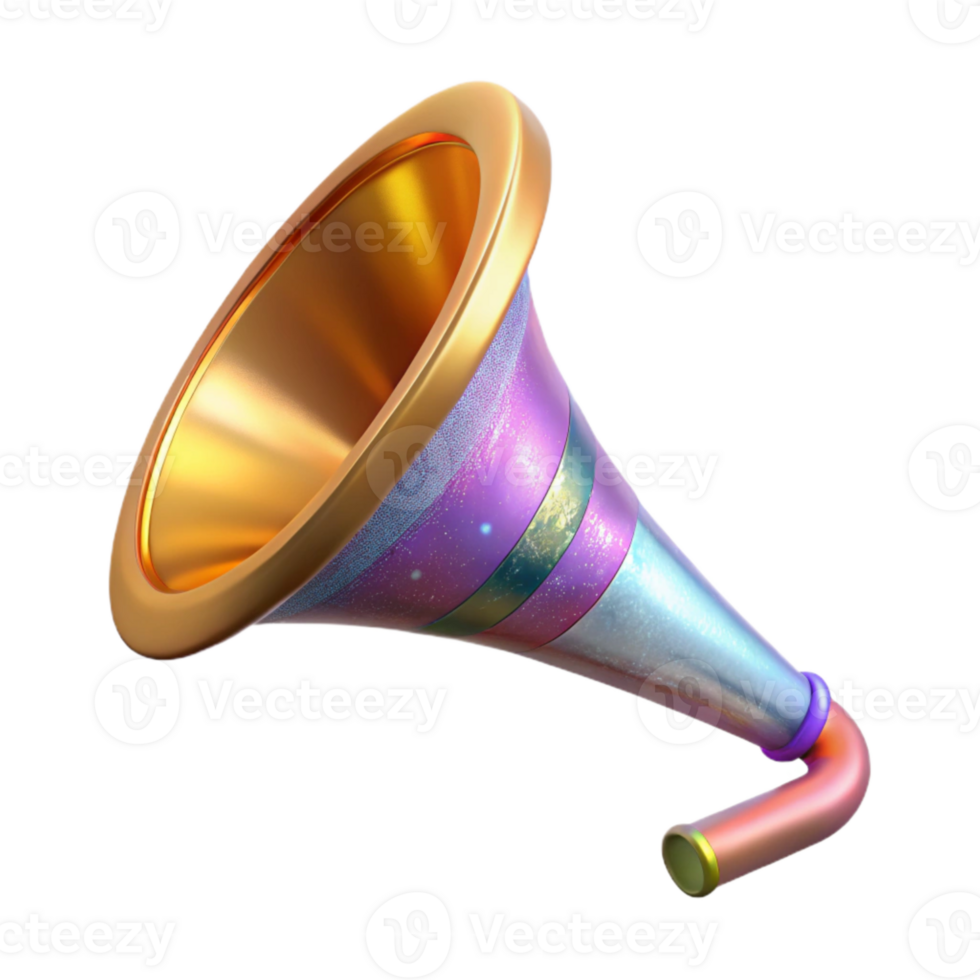 wonderful classic Party Horn Noisemaker Festive Blowing Transparent for Events genuine png