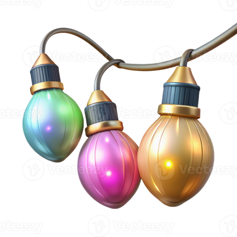 stunning creative Party Lights String Colorful Bulbs Cutout for Home Decor genuine png